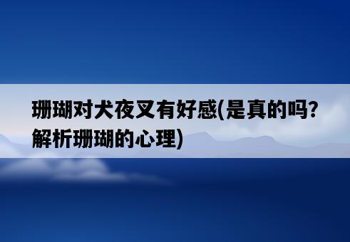 珊瑚對犬夜叉有好感，是真的嗎？解析珊瑚的心理-圖1