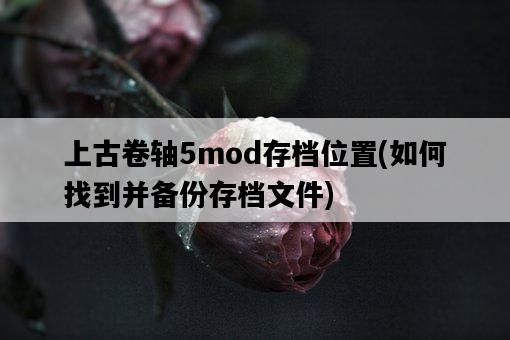 上古卷軸5mod存檔位置，如何找到并備份存檔文件-圖1
