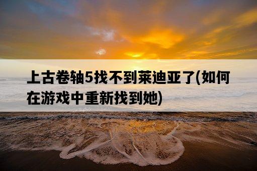 上古卷軸5找不到萊迪亞了，如何在游戲中重新找到她-圖1