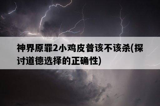 神界原罪2小雞皮普該不該殺，探討道德選擇的正確性-圖1