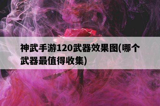 神武手游120武器效果圖,哪個武器最值得收集-圖1 神武手游120武器效果圖,哪個武器最值得收集-圖1