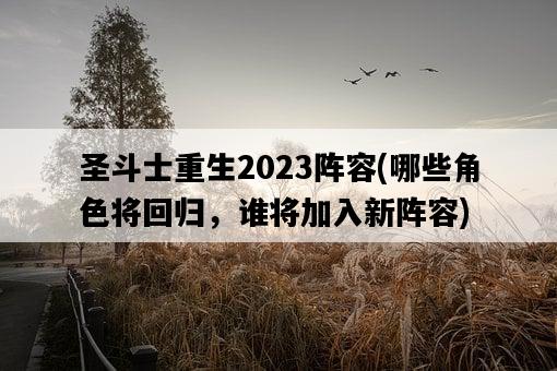 圣斗士重生2023陣容,哪些角色將回歸,誰將加入新陣容-圖1 圣斗士重生2023陣容,哪些角色將回歸,誰將加入新陣容-圖1