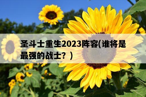 圣斗士重生2023陣容，誰將是最強的戰士？-圖1