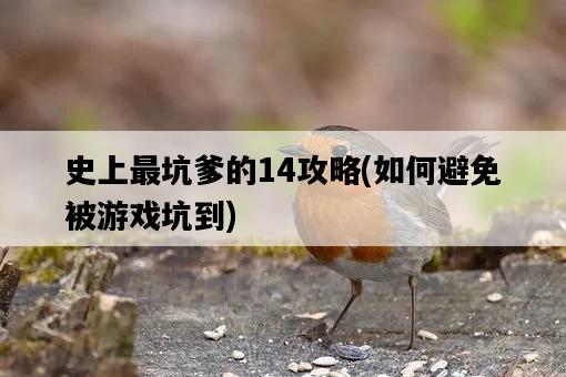 史上最坑爹的14攻略，如何避免被游戲坑到-圖1