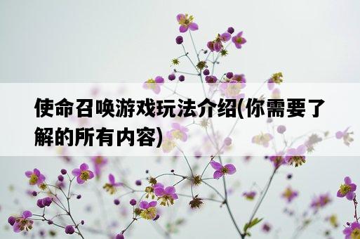 使命召喚游戲玩法介紹，你需要了解的所有內容-圖1