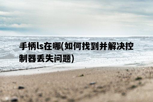 手柄ls在哪，如何找到并解決控制器丟失問題-圖1