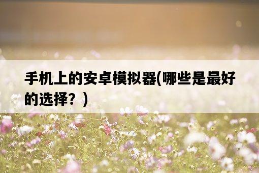 手機上的安卓模擬器，哪些是最好的選擇？-圖1
