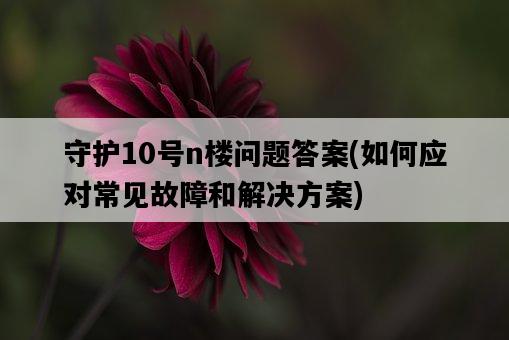 守護10號n樓問題答案，如何應對常見故障和解決方案-圖1