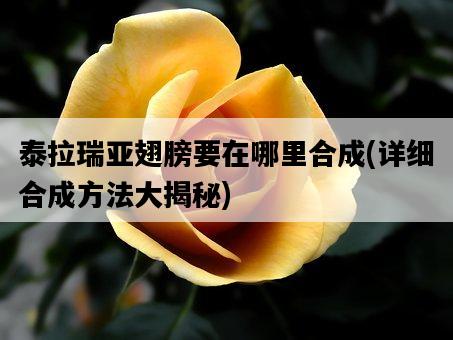 泰拉瑞亞翅膀要在哪里合成，詳細合成方法大揭秘-圖1