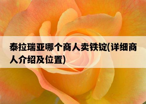 泰拉瑞亞哪個商人賣鐵錠，詳細商人介紹及位置-圖1