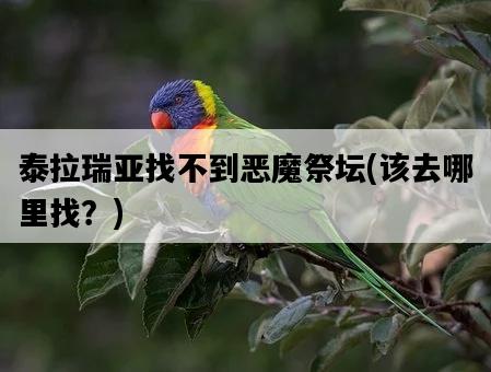 泰拉瑞亞找不到惡魔祭壇，該去哪里找？-圖1