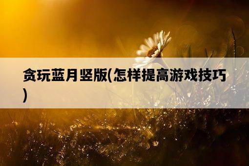 貪玩藍月豎版，怎樣提高游戲技巧-圖1