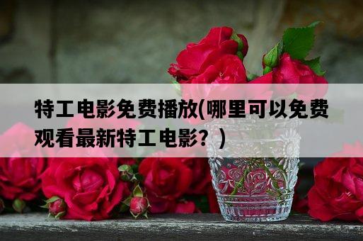 特工電影免費播放,哪里可以免費觀看最新特工電影?-圖1 特工電影免費播放,哪里可以免費觀看最新特工電影?-圖1