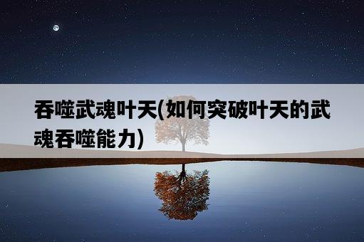吞噬武魂葉天，如何突破葉天的武魂吞噬能力-圖1