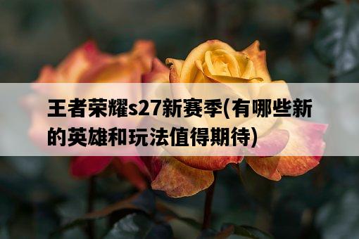 王者榮耀s27新賽季，有哪些新的英雄和玩法值得期待-圖1