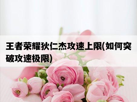 王者榮耀狄仁杰攻速上限，如何突破攻速極限-圖1