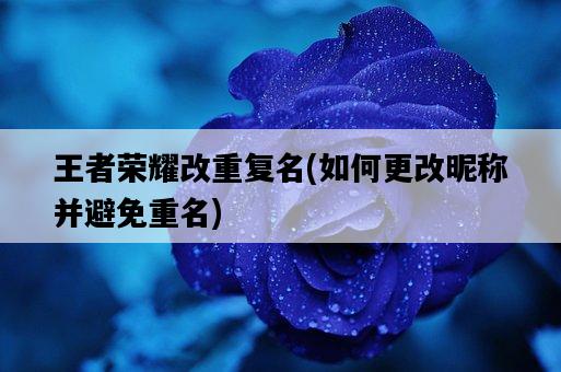 王者榮耀改重復名，如何更改昵稱并避免重名-圖1