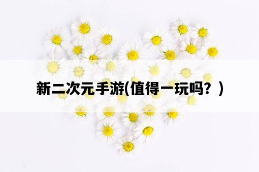 新二次元手游，值得一玩嗎？-圖1
