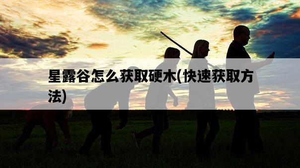 星露谷怎么獲取硬木，快速獲取方法-圖1