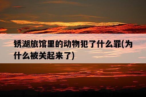銹湖旅館里的動物犯了什么罪，為什么被關起來了-圖1
