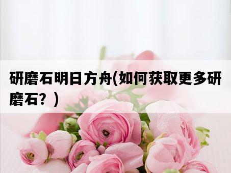 研磨石明日方舟，如何獲取更多研磨石？-圖1