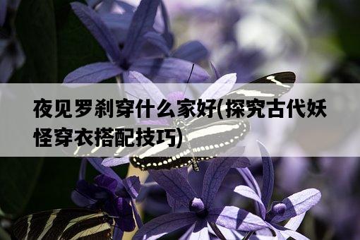 夜見羅剎穿什么家好，探究古代妖怪穿衣搭配技巧-圖1
