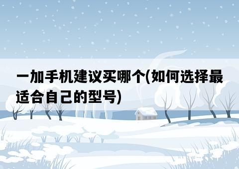 一加手機建議買哪個，如何選擇最適合自己的型號-圖1