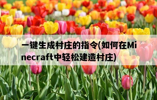 一鍵生成村莊的指令，如何在Minecraft中輕松建造村莊-圖1