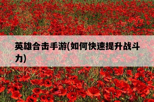 英雄合擊手游，如何快速提升戰斗力-圖1