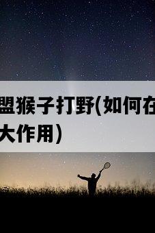 英雄聯盟猴子打野，如何在游戲中發揮最大作用-圖1