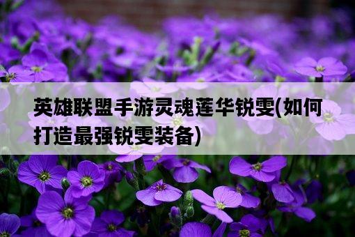 英雄聯盟手游靈魂蓮華銳雯，如何打造最強銳雯裝備-圖1