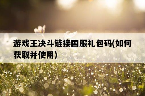游戲王決斗鏈接國服禮包碼，如何獲取并使用-圖1