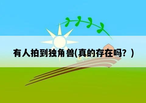 有人拍到獨角獸，真的存在嗎？-圖1