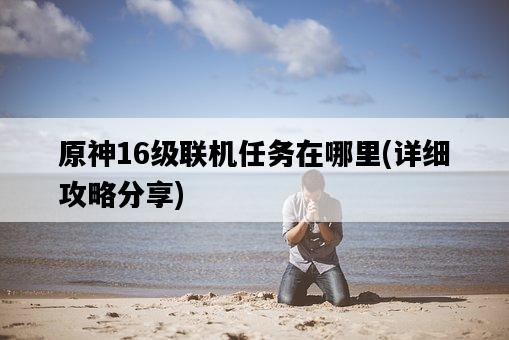 原神16級聯機任務在哪里，詳細攻略分享-圖1