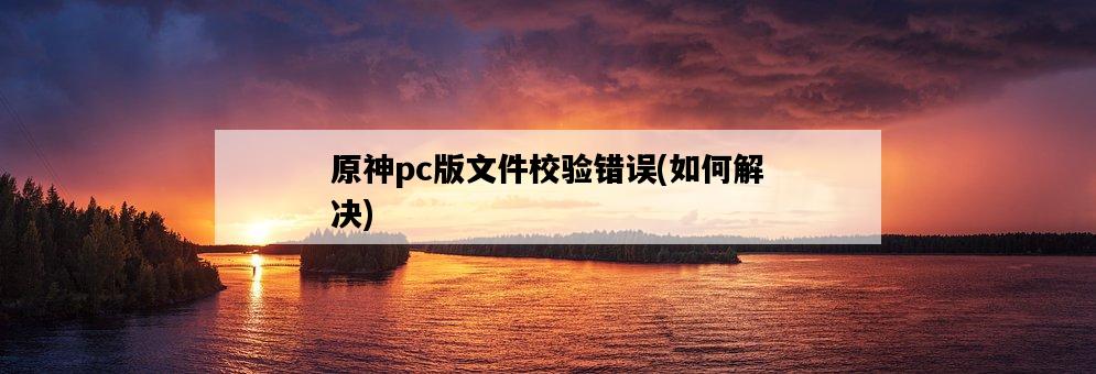原神pc版文件校驗錯誤，如何解決-圖1