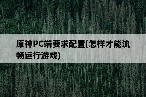 原神PC端要求配置，怎樣才能流暢運行游戲-圖1