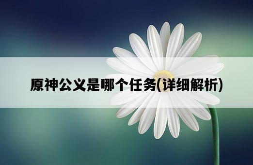 原神公義是哪個任務，詳細解析-圖1