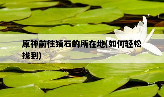 原神前往鎮石的所在地，如何輕松找到-圖1
