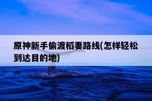 原神新手偷渡稻妻路線，怎樣輕松到達目的地-圖1