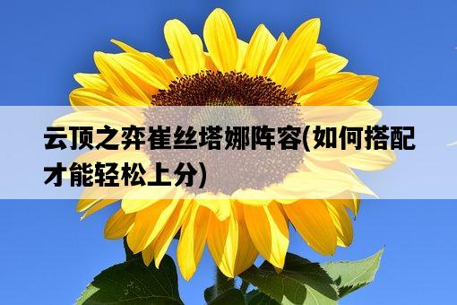 云頂之弈崔絲塔娜陣容，如何搭配才能輕松上分-圖1