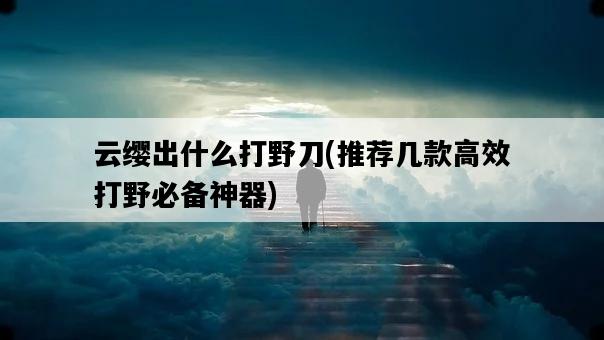 云纓出什么打野刀，推薦幾款高效打野必備神器-圖1