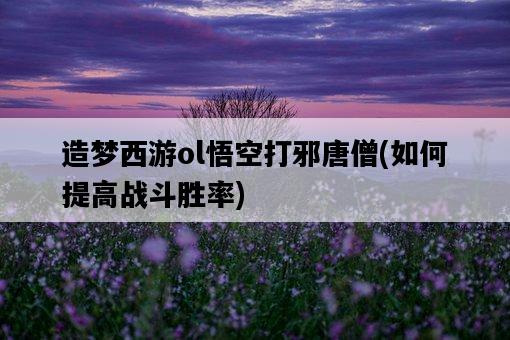造夢西游ol悟空打邪唐僧，如何提高戰斗勝率-圖1