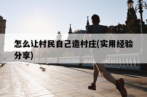 怎么讓村民自己造村莊，實用經驗分享-圖1
