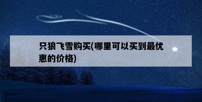 只狼飛雪購買,哪里可以買到最優惠的價格-圖1 只狼飛雪購買,哪里可以買到最優惠的價格-圖1