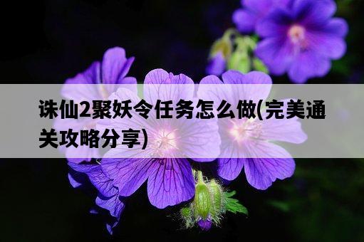 誅仙2聚妖令任務怎么做，完美通關攻略分享-圖1