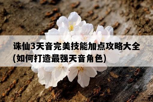 誅仙3天音完美技能加點攻略大全，如何打造最強天音角色-圖1