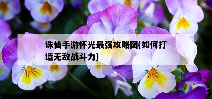 誅仙手游懷光最強攻略圖，如何打造無敵戰斗力-圖1