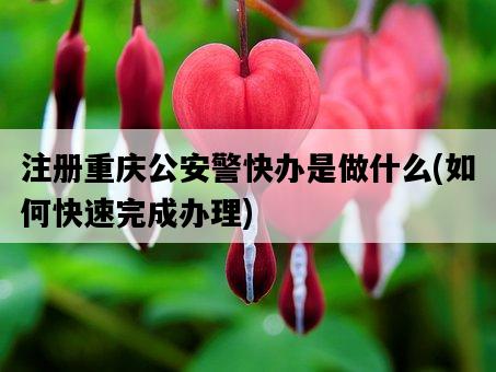注冊重慶**警快辦是做什么，如何快速完成辦理-圖1