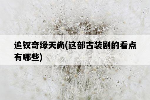 追釵奇緣天尚，這部古裝劇的看點有哪些-圖1