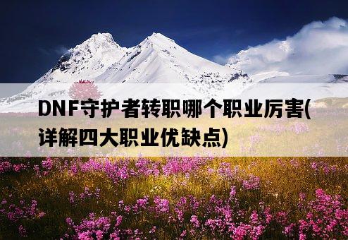 DNF守護者轉職哪個職業厲害，詳解四大職業優缺點-圖1